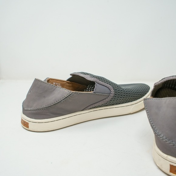 OluKai Pehuea Slip On Sneaker Breathable Women's Grey Mesh Mule Shoes 7 - Picture 5 of 10